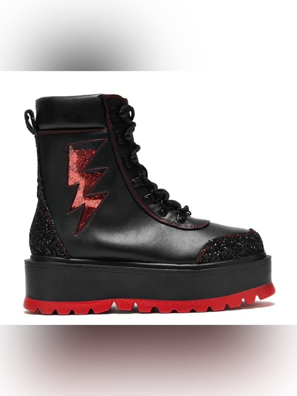 KOI® x Rocky Horror Picture Show™ "Time Warp" Platform Combat Boots | Size 8
